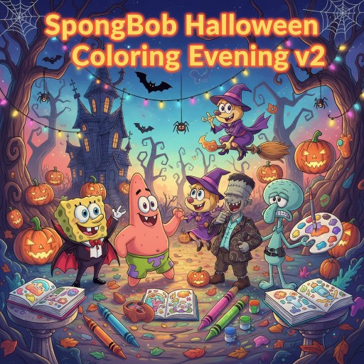 SpobgeBob Halloween Coloring Evening v2